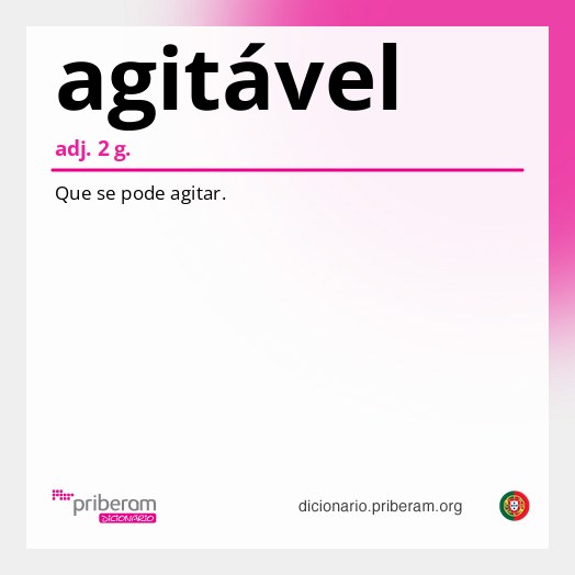 Significado de agitável