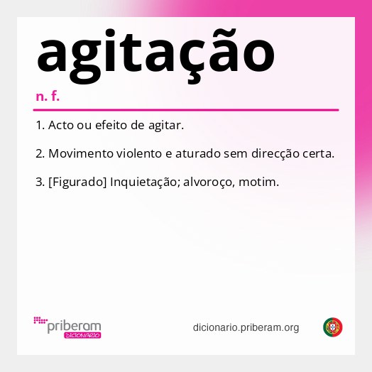 Significado de agitação