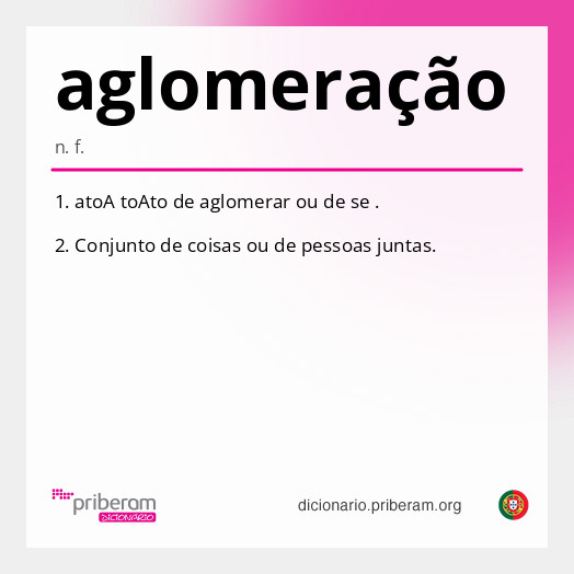 Significado de aglomeração