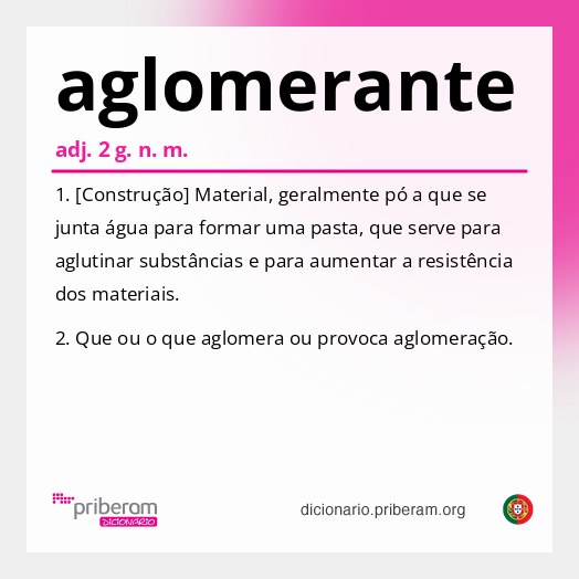 Significado de aglomerante