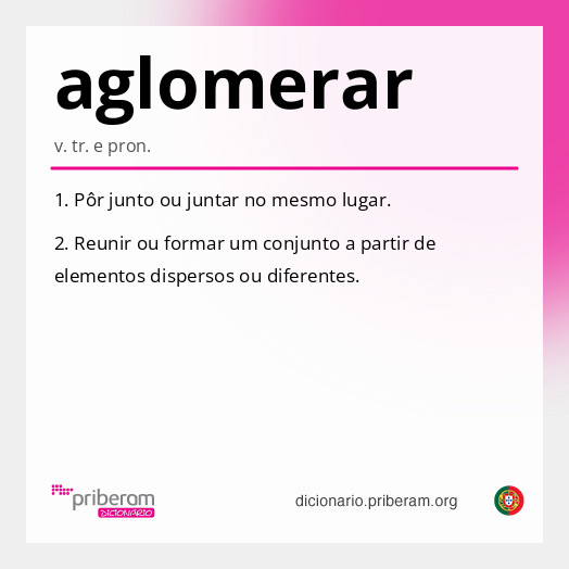 Significado de aglomerar