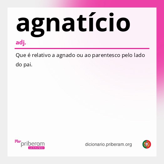 Significado de agnatício