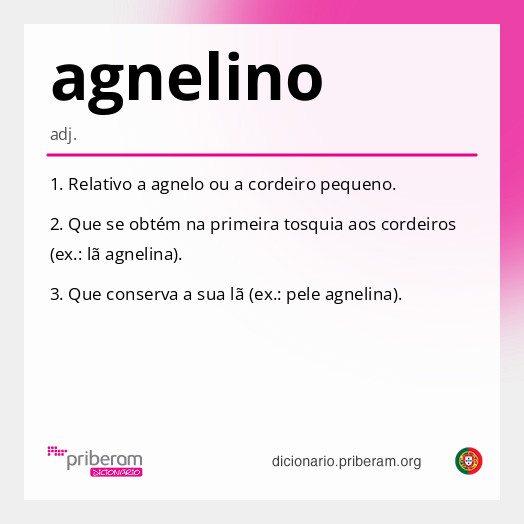 Significado de agnelino