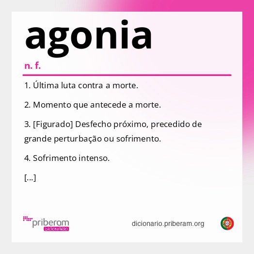 Significado de agonia