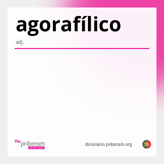 Significado de agorafílico