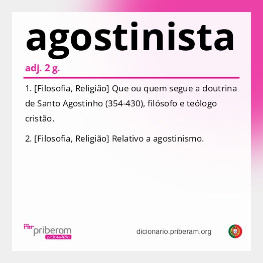 Significado de agostinista
