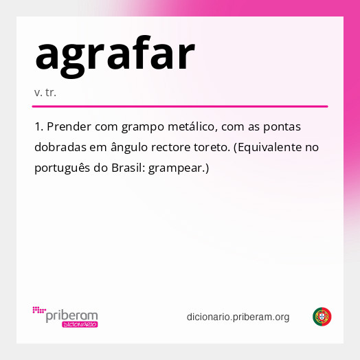Significado de agrafar
