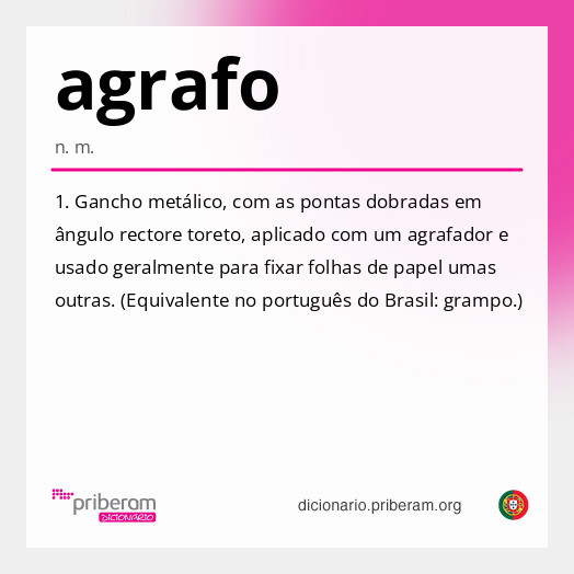 Significado de agrafo