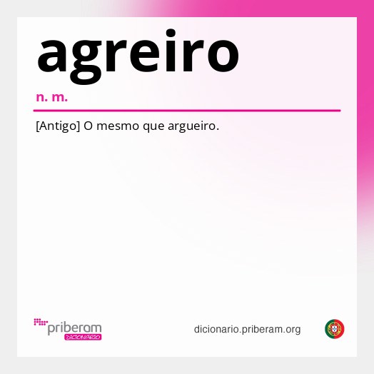 Significado de agreiro