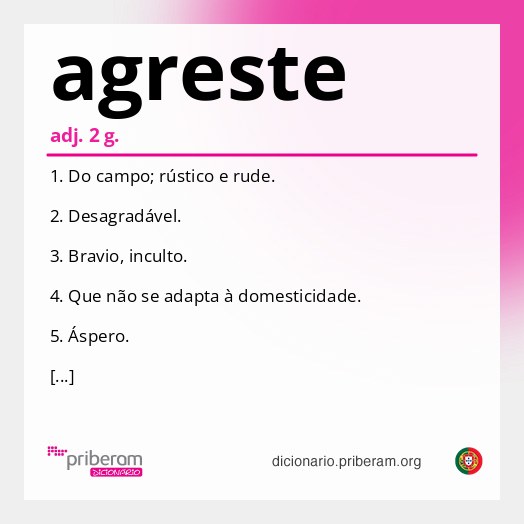 Significado de agreste