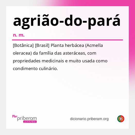 Significado de agrião-do-pará