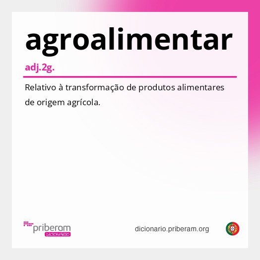 Significado de agroalimentar