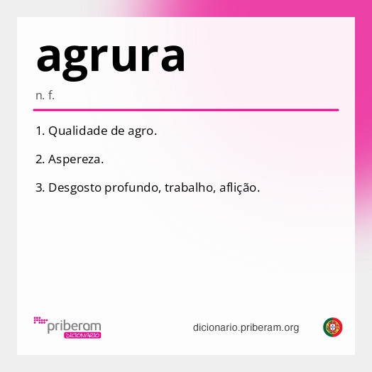 Significado de agrura