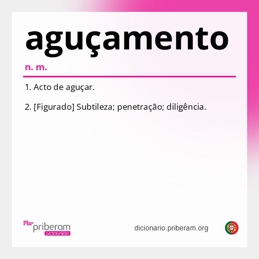 Significado de aguçamento