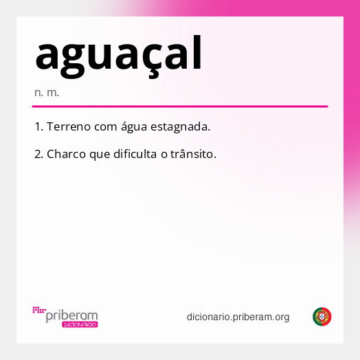 Significado de aguaçal