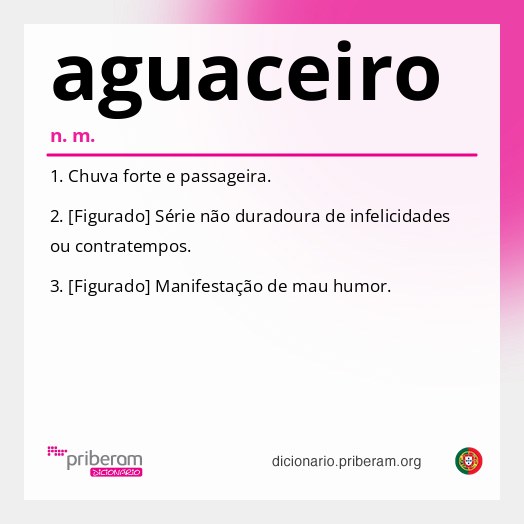Significado de aguaceiro