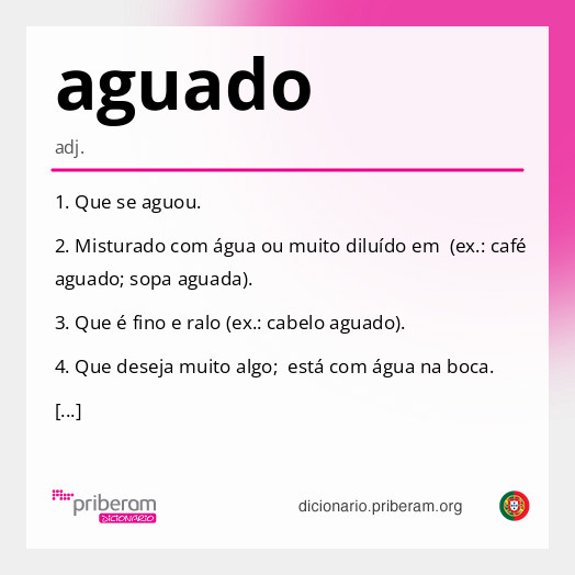Significado de aguado