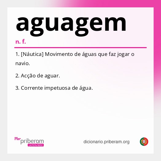Significado de aguagem