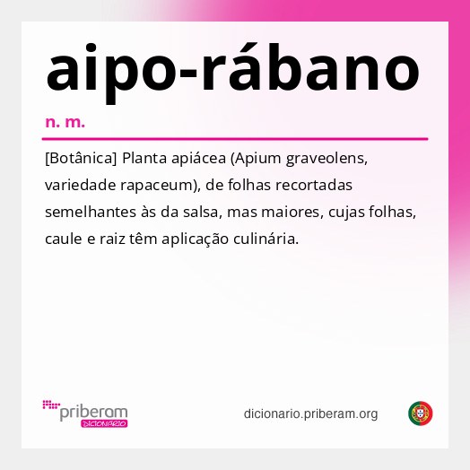 Significado de aipo-rábano