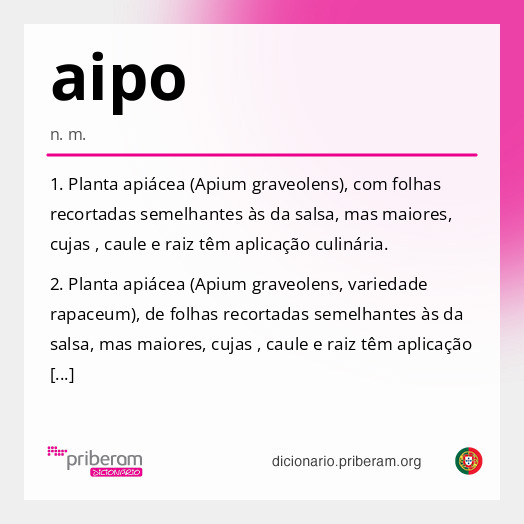Significado de aipo