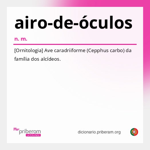 Significado de airo-de-óculos