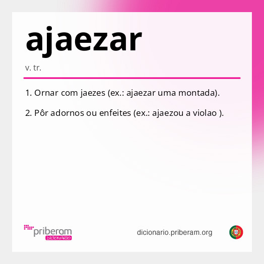 Significado de ajaezar