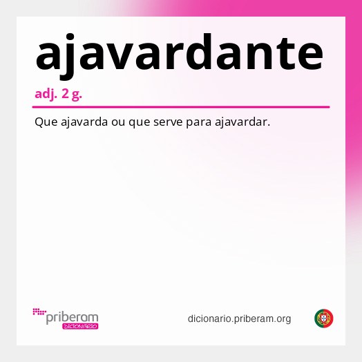 Significado de ajavardante