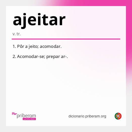 Significado de ajeitar