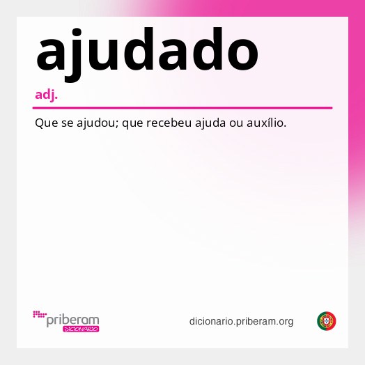 Significado de ajudado