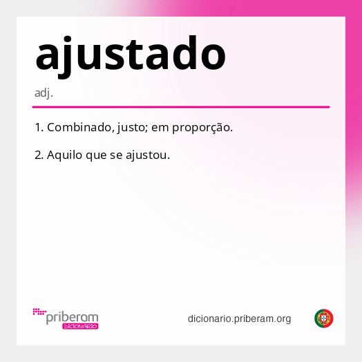Significado de ajustado