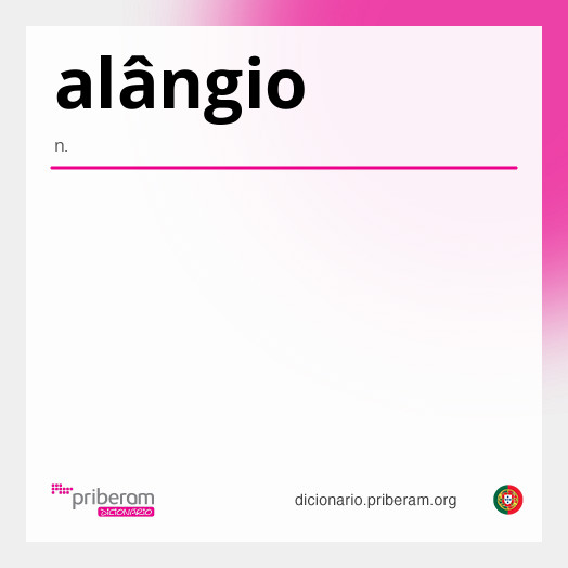 Significado de alângio