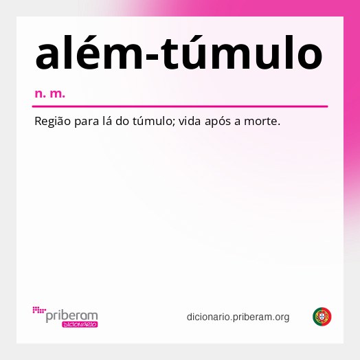 Significado de além-túmulo