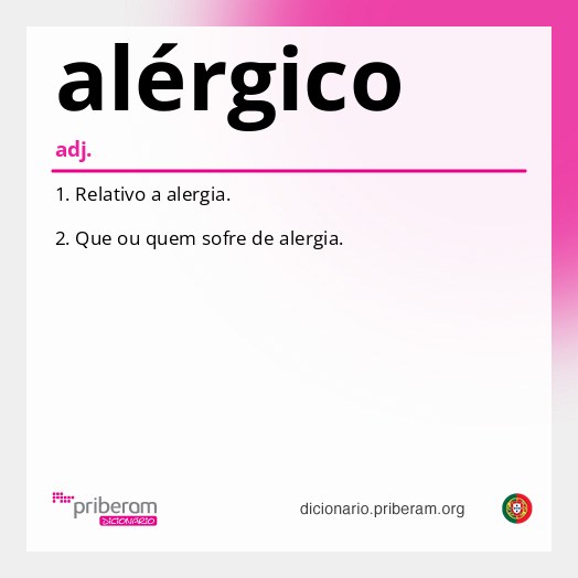 Significado de alérgico