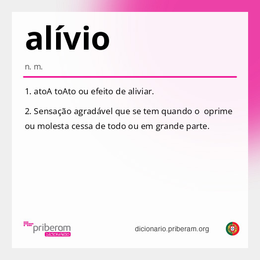 Significado de alívio