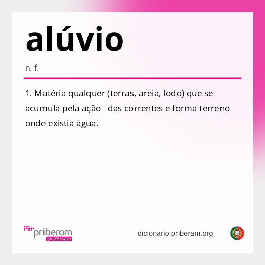 Significado de alúvio
