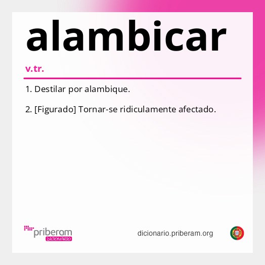 Significado de alambicar