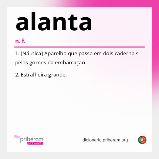 Significado de alanta