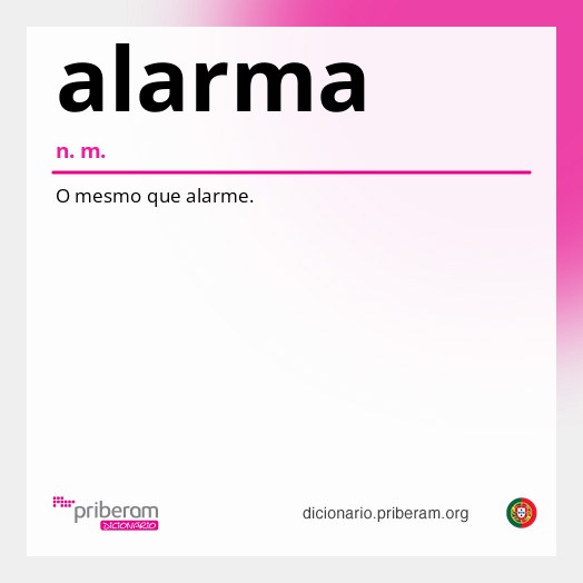 Significado de alarma