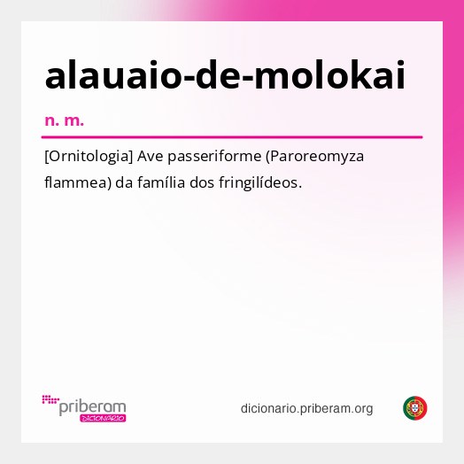 Significado de alauaio-de-molokai