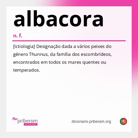 Significado de albacora
