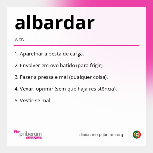 Significado de albardar