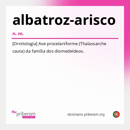 Significado de albatroz-arisco