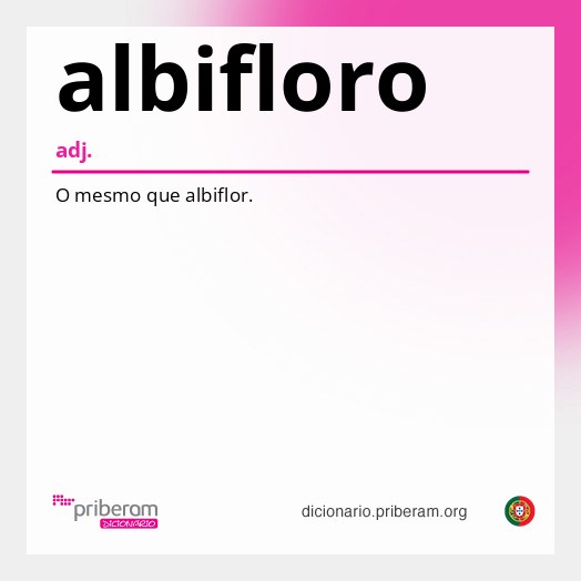 Significado de albifloro