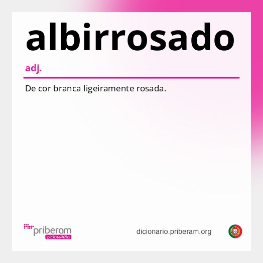 Significado de albirrosado