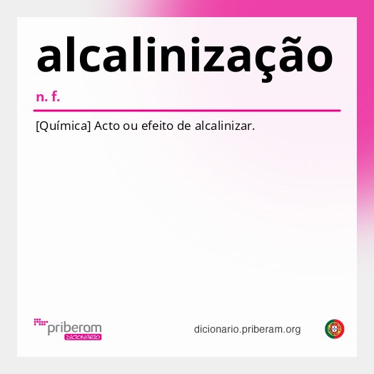 Significado de alcalinização