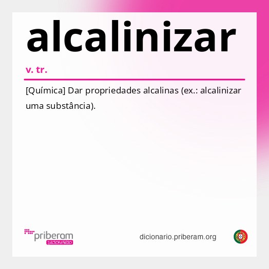 Significado de alcalinizar