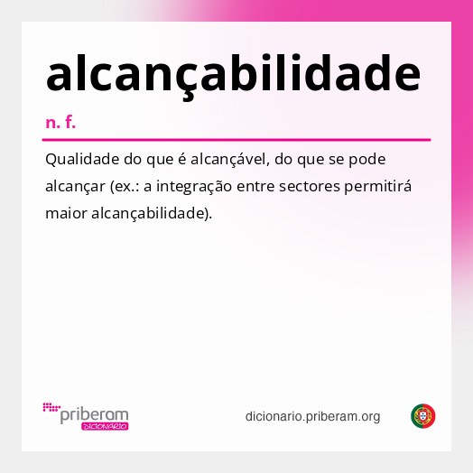 Significado de alcançabilidade