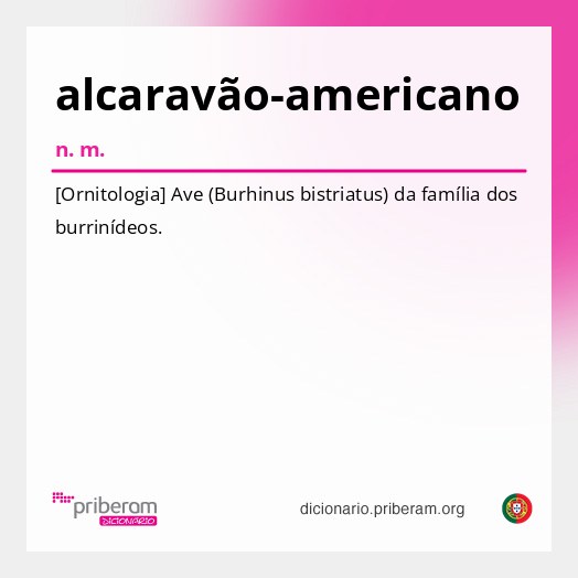 Significado de alcaravão-americano