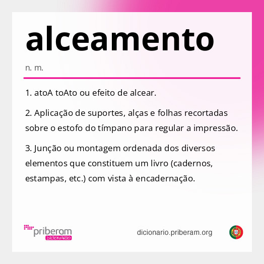 Significado de alceamento