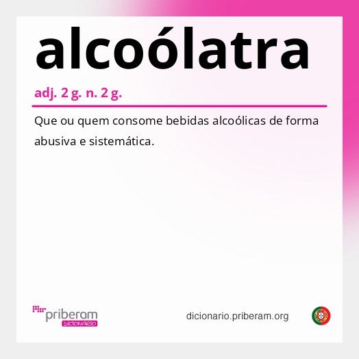 Significado de alcoólatra